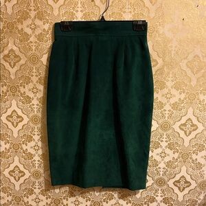 Vintage Danier Dark Green Pencil Skirt